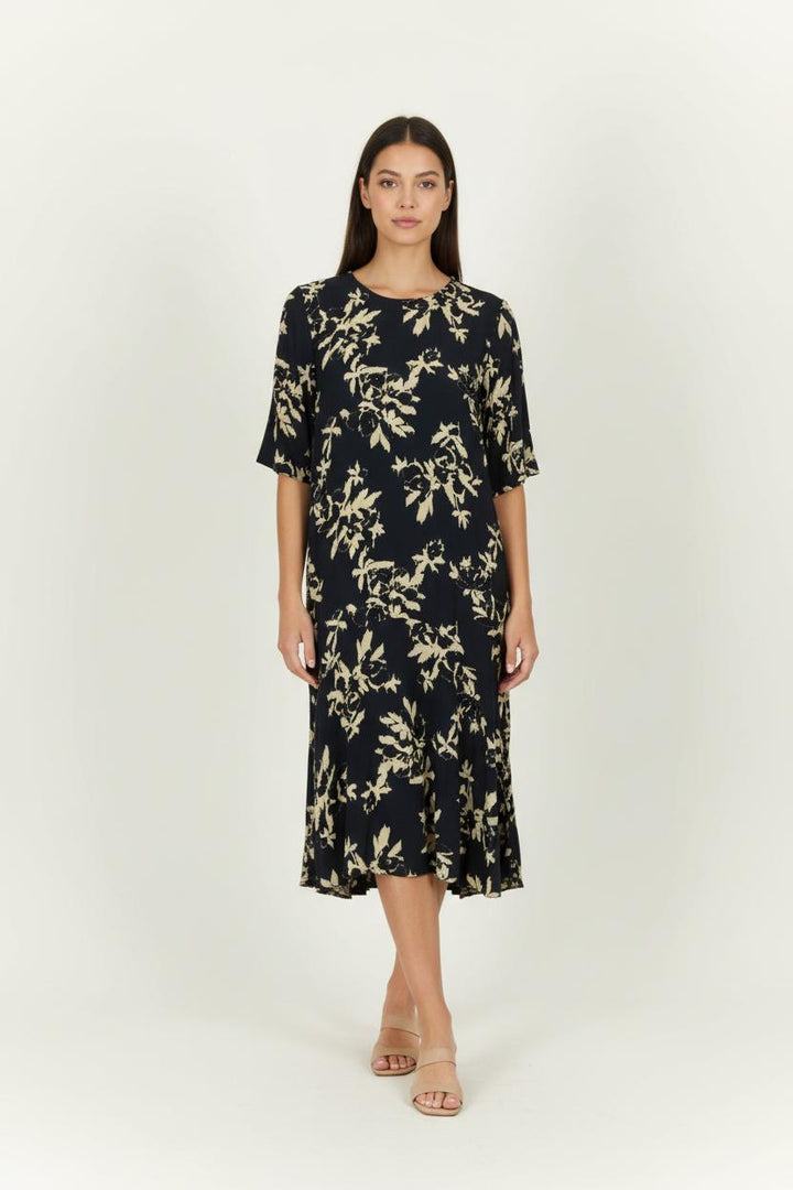 Robe Midi Bleu et Beige - Taille XS/34 de la marque Ganni | PARAD97548 - Vendu par Paradigme - Image 1