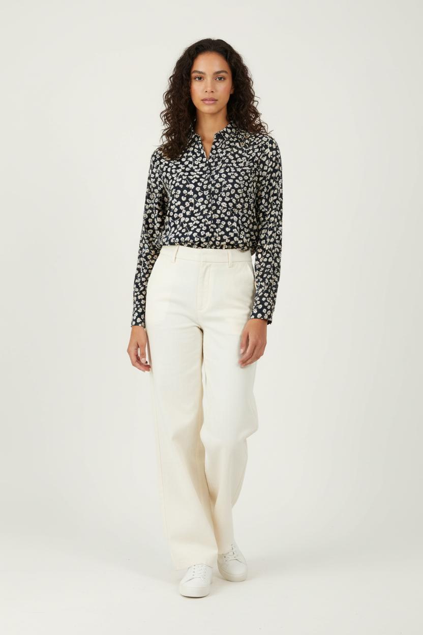 Chemise Bleu et Beige - Taille XS/34 de la marque Ganni | PARAD97551 - Vendu par Paradigme - Image 1