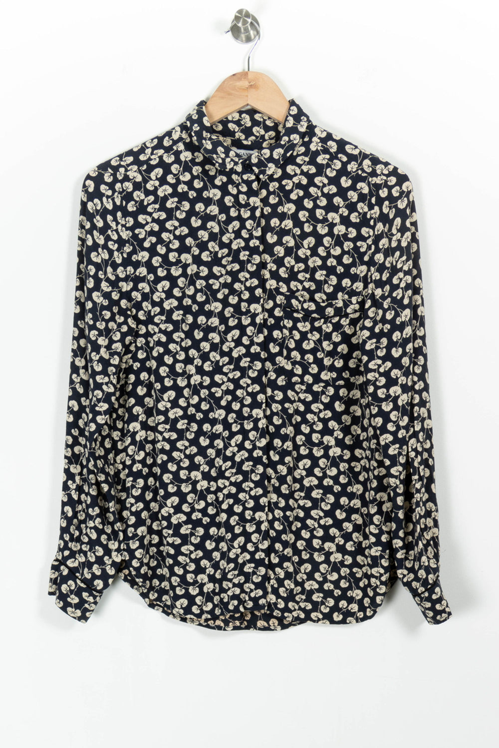 Chemise Bleu et Beige - Taille XS/34 de la marque Ganni | PARAD97551 - Vendu par Paradigme - Image 2