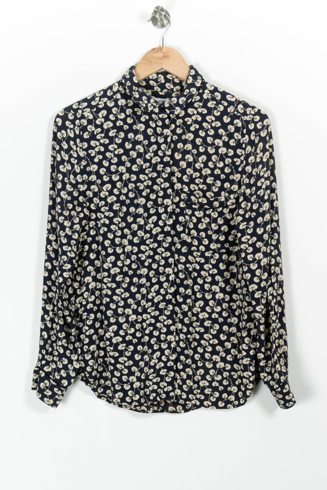 Chemise Bleu et Beige - Taille XS/34 de la marque Ganni | PARAD97551 - Vendu par Paradigme - Image 2