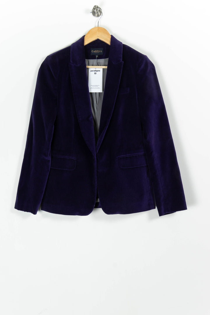 Blazer Violet - Taille M/38 de la marque Caroll | PARAD97568 - Vendu par Paradigme - Image 2