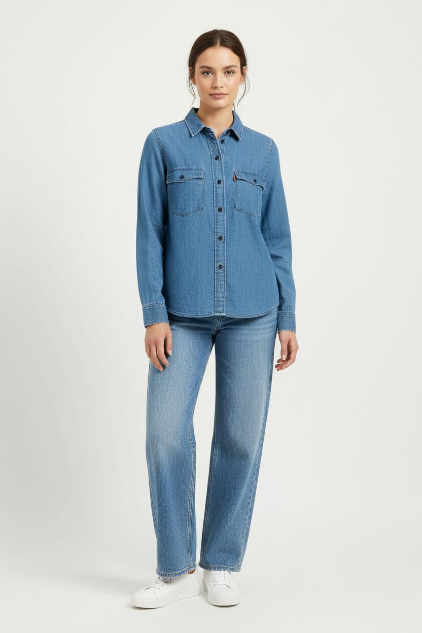 Chemise en Jean Bleue - Taille S/36 de la marque Levi's | PARAD97572 - Vendu par Paradigme - Image 1