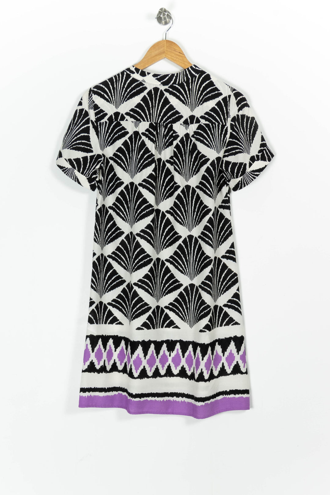 Robe Noire Blanche et Violette - Taille S/36 de la marque La Fée Maraboutée | PARAD97577 - Vendu par Paradigme - Image 4