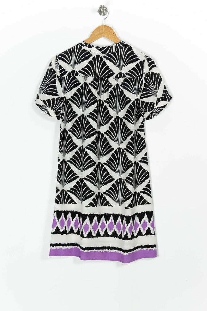Robe Noire Blanche et Violette - Taille S/36 de la marque La Fée Maraboutée | PARAD97577 - Vendu par Paradigme - Image 4