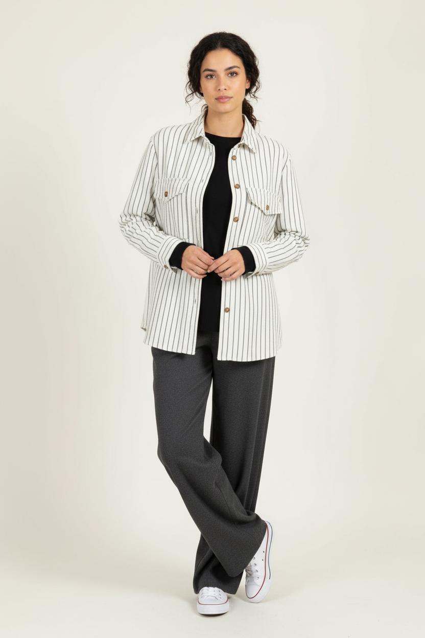 Surchemise Blanche et Noire - Taille XS/34 de la marque Des petits hauts | PARAD97578 - Vendu par Paradigme - Image 1