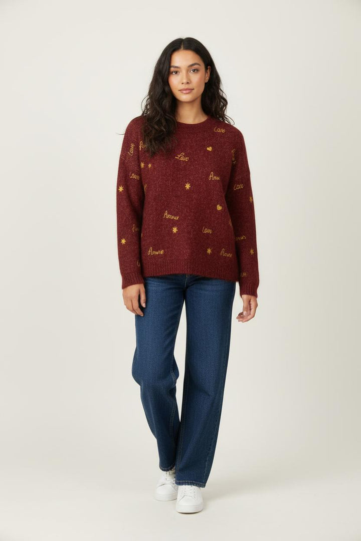 Pull Bordeaux - Taille S/36 de la marque Sézane | PARAD97581 - Vendu par Paradigme - Image 1