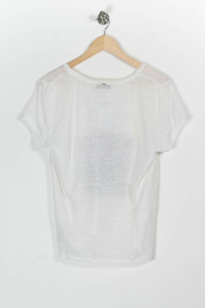 Tee-shirt Blanc - Taille M/38 de la marque IKKS | PARAD97591 - Vendu par Paradigme - Image 4