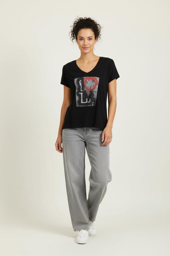 Tee-shirt Noir - Taille M/38 de la marque IKKS | PARAD97592 - Vendu par Paradigme - Image 1