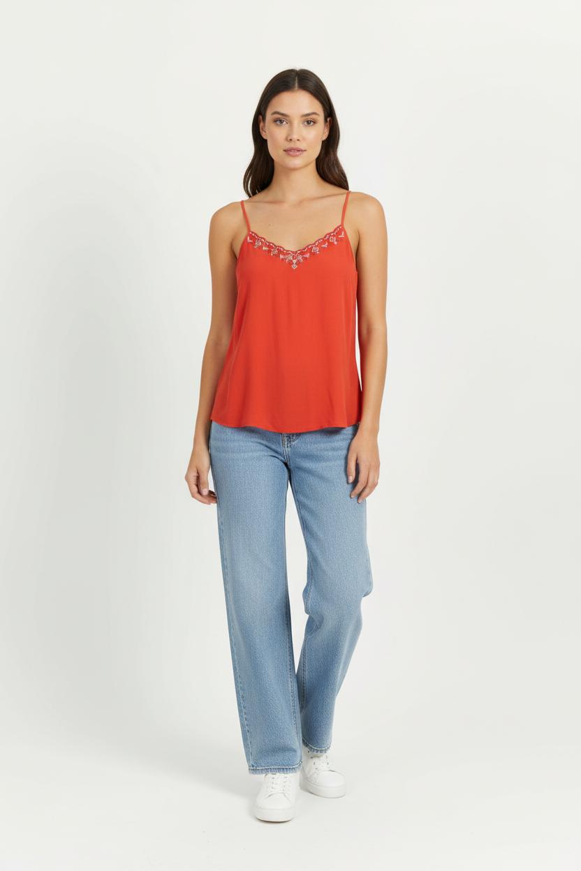 Débardeur Rouge - Taille M/38 de la marque IKKS | PARAD97594 - Vendu par Paradigme - Image 1