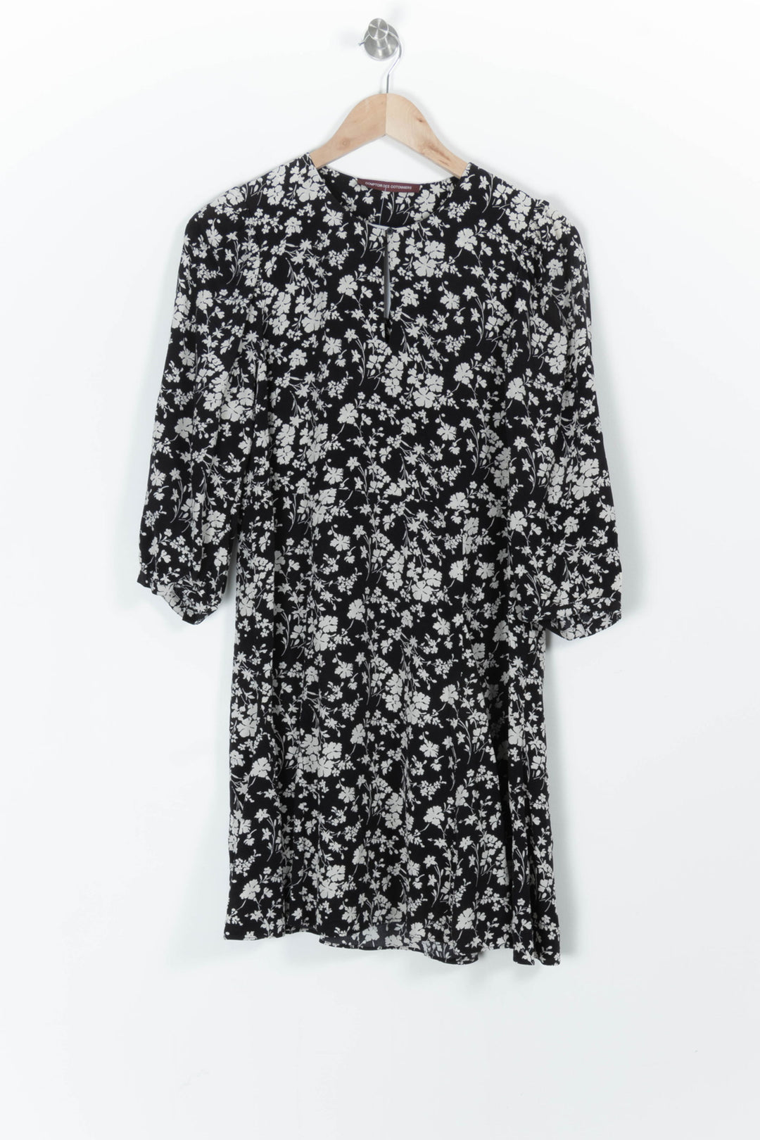 Robe Fleurie Noire et Blanche - Taille L/40 de la marque Comptoir des Cotonniers | PARAD97602 - Vendu par Paradigme - Image 2