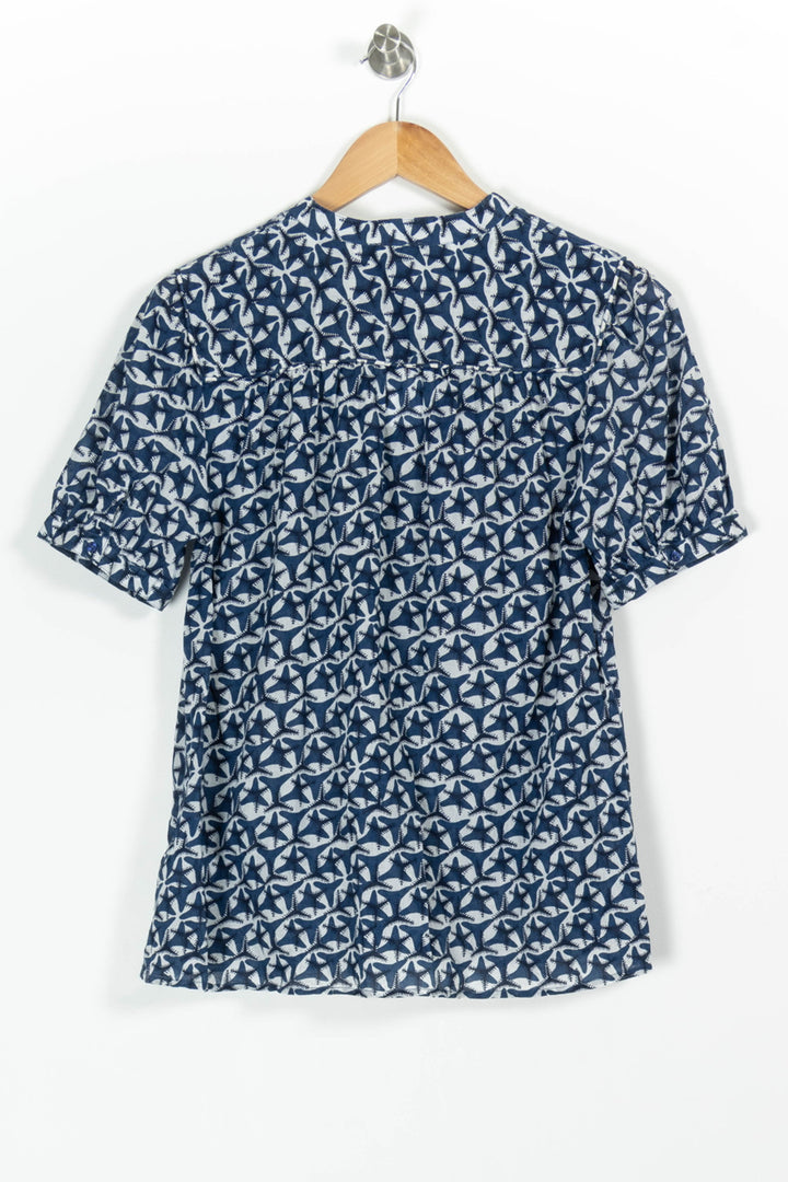 Chemisette Bleue et Blanche - Taille S/36 de la marque Caroll | PARAD97612 - Vendu par Paradigme - Image 4