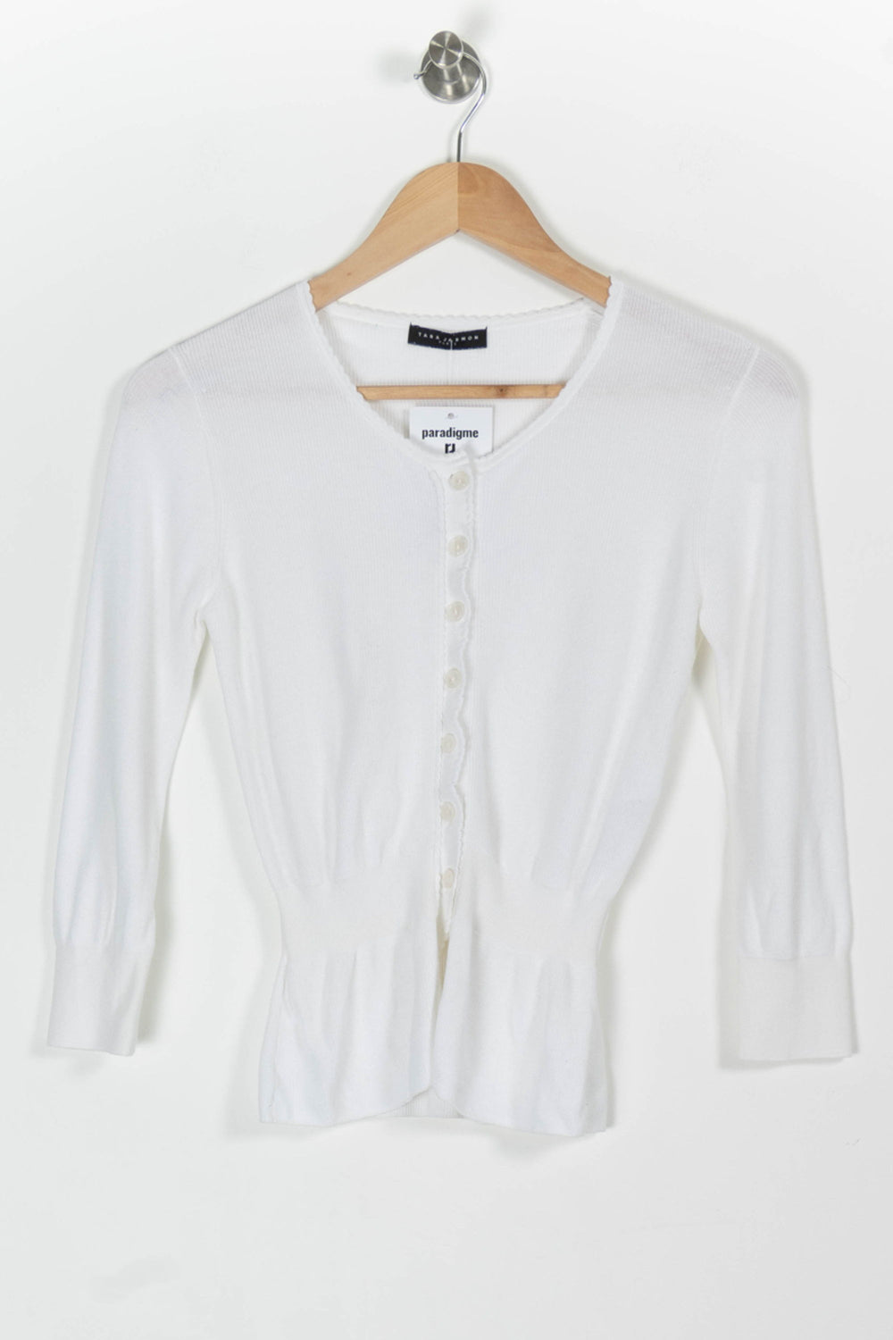 Cardigan Blanc - Taille XS/34 de la marque Tara Jarmon | PARAD97643 - Vendu par Paradigme - Image 2
