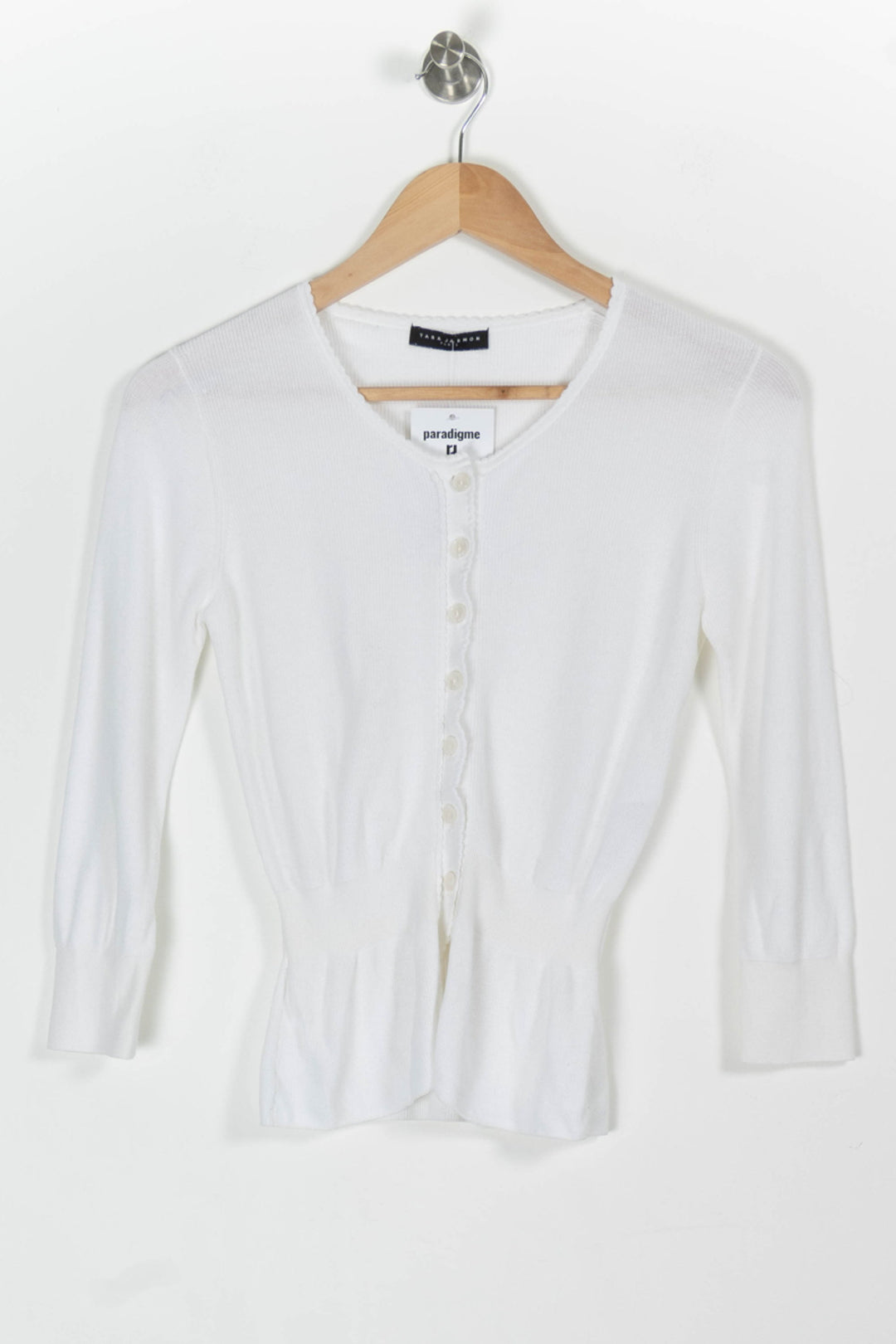 Cardigan Blanc - Taille XS/34 de la marque Tara Jarmon | PARAD97643 - Vendu par Paradigme - Image 2