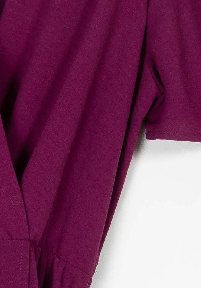 Robe Portefeuille Violette - Taille M/38 de la marque La Fée Maraboutée | PARAD97649 - Vendu par Paradigme - Image 3