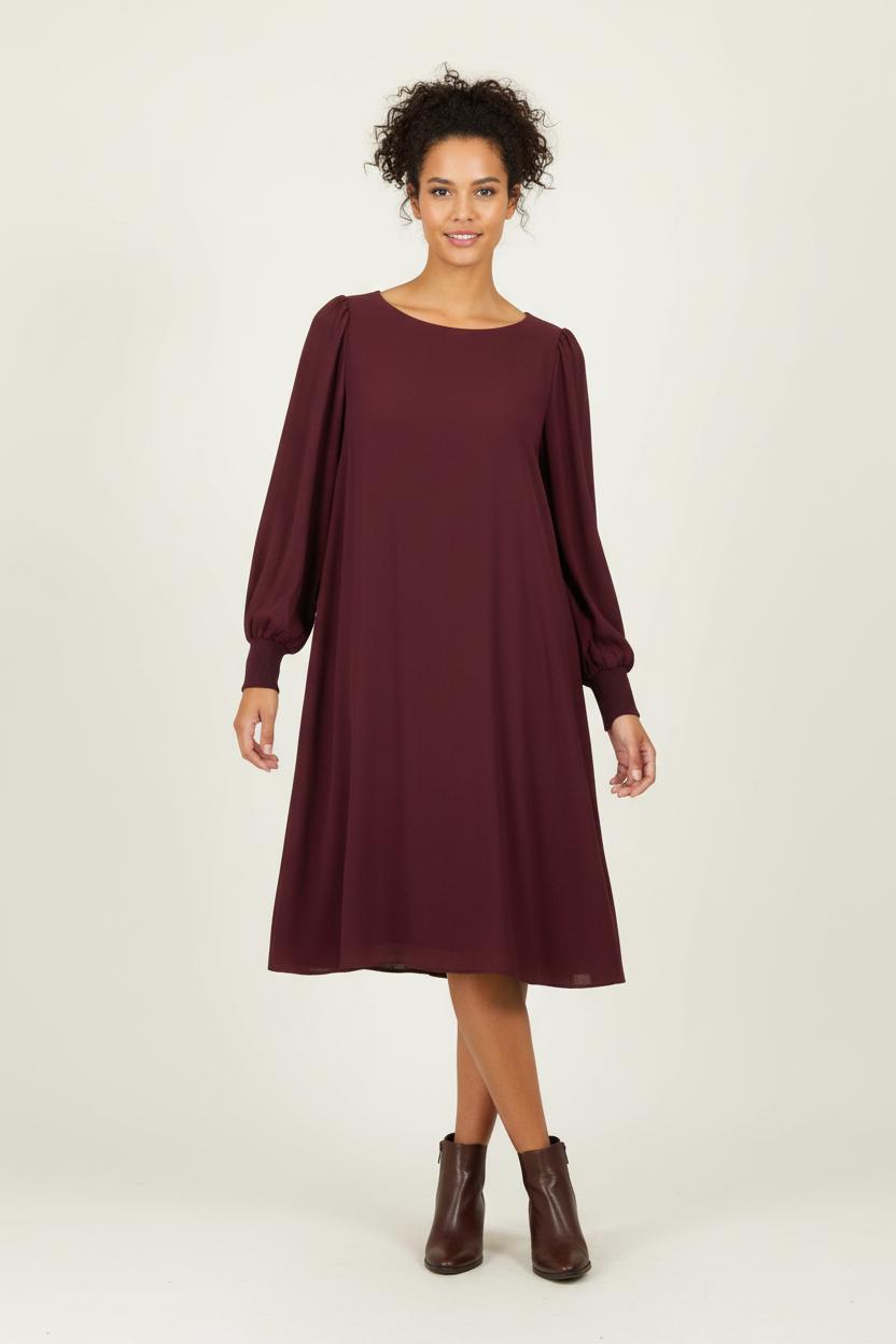 Robe Midi Bordeaux - Taille L/40 de la marque Claudie Pierlot | PARAD97651 - Vendu par Paradigme - Image 1
