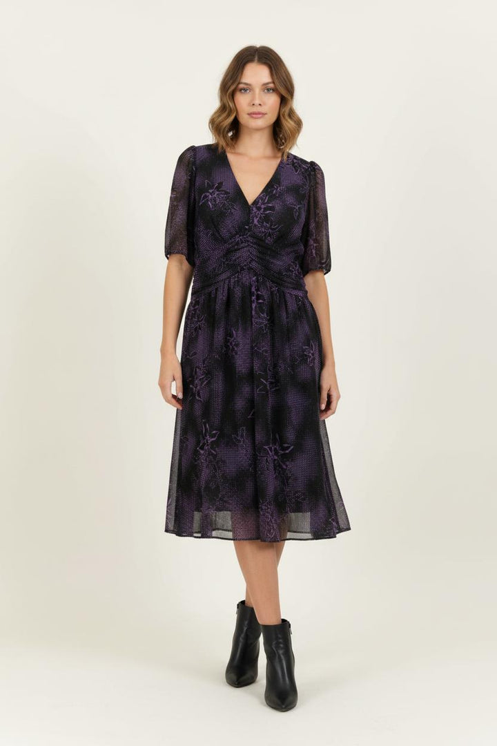 Robe Noire et Violette - Taille XL/42 de la marque IKKS | PARAD97653 - Vendu par Paradigme - Image 1