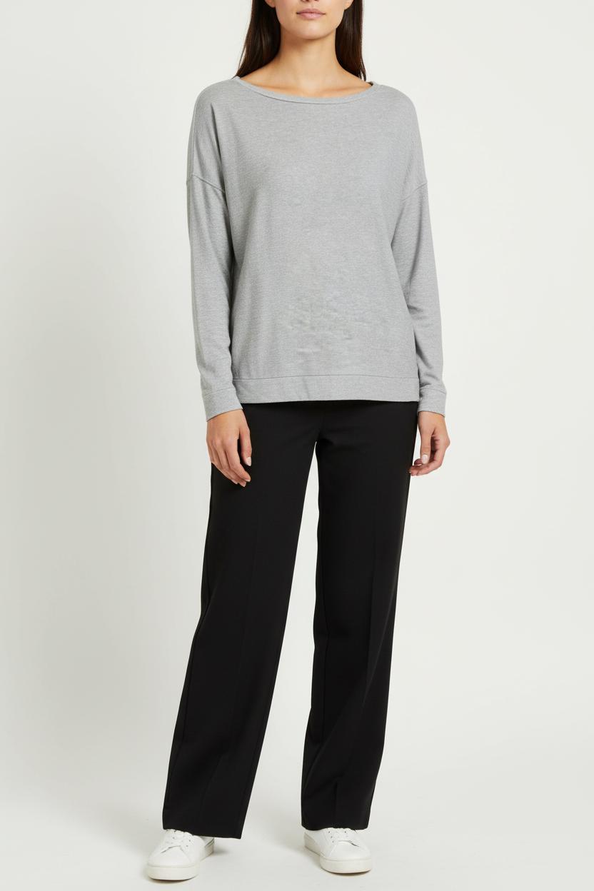 Tee-shirt Manches Longues Gris - Taille S/36 de la marque Majestic Filatures | PARAD97659 - Vendu par Paradigme - Image 1