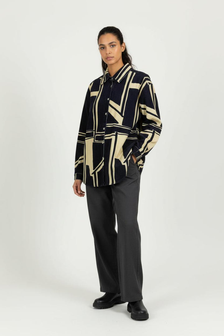Chemise Bleu et Beige - Taille L/40 de la marque FRNCH | PARAD97666 - Vendu par Paradigme - Image 1