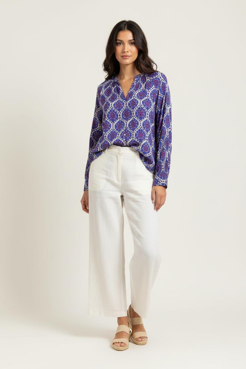 Blouse Bleue et Violette - Taille S/36 de la marque Petite Mendigote | PARAD97670 - Vendu par Paradigme - Image 1