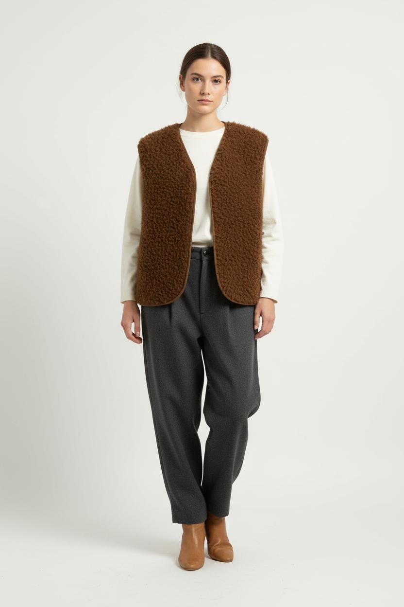 Gilet Marron - Taille L/40 de la marque Louizon | PARAD97671 - Vendu par Paradigme - Image 1