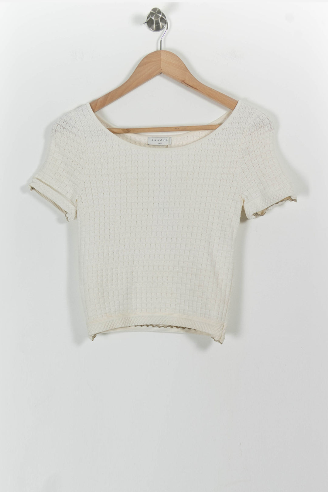 Top Beige - Taille S/36 de la marque Sandro | PARAD97685 - Vendu par Paradigme - Image 2