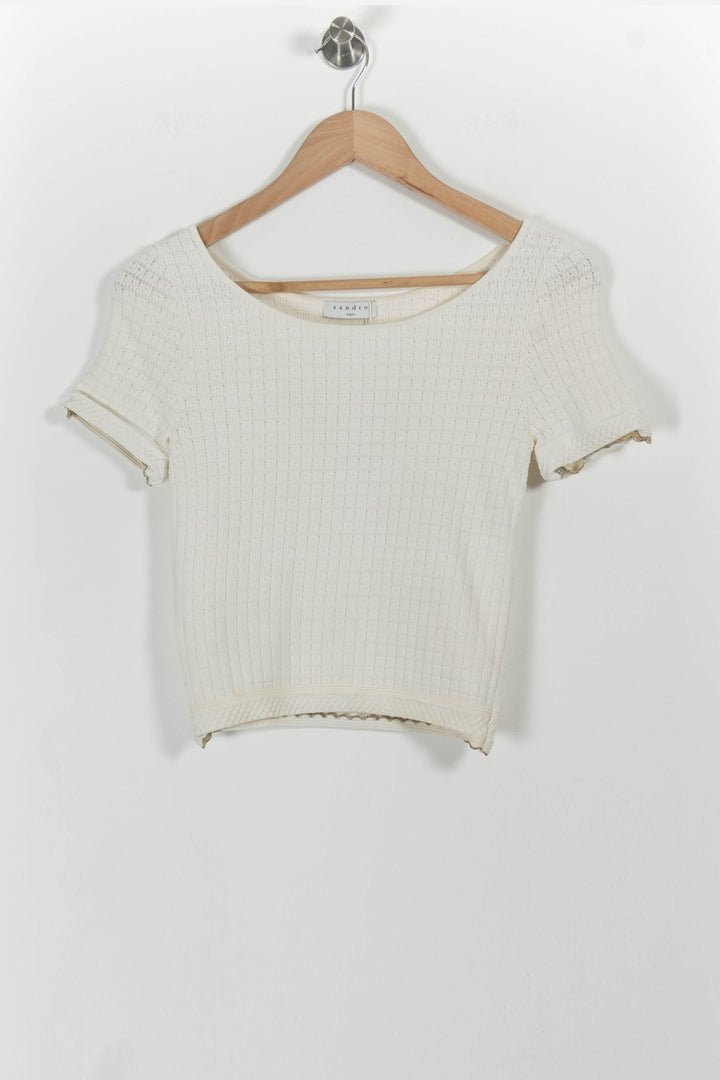 Top Beige - Taille S/36 de la marque Sandro | PARAD97685 - Vendu par Paradigme - Image 2