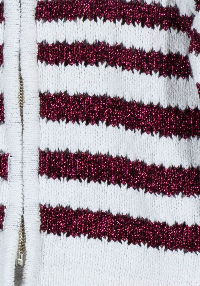 Cardigan Blanc et Bordeaux - Taille XS/34 de la marque Vanessa Bruno - Athé | PARAD97686 - Vendu par Paradigme - Image 3
