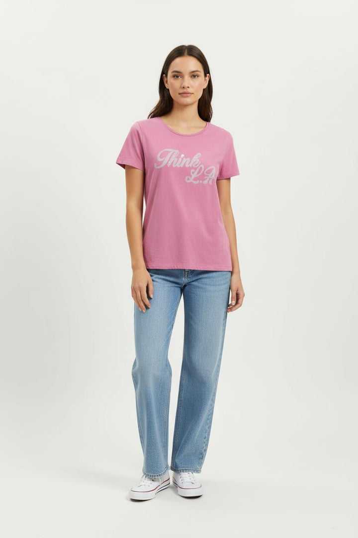 Tee-shirt Rose - Taille L/40 de la marque IKKS | PARAD97691 - Vendu par Paradigme - Image 1