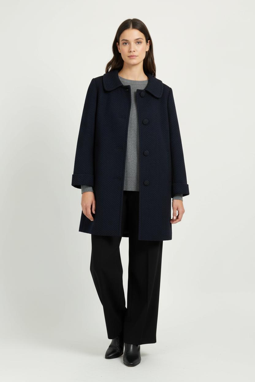 Manteau Bleu - Taille L/40 de la marque Claudie Pierlot | PARAD97701 - Vendu par Paradigme - Image 1