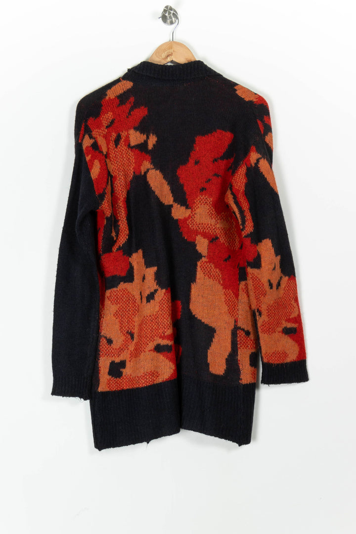Cardigan Noir et Rouge - Taille S/36 de la marque La Fée Maraboutée | PARAD97706 - Vendu par Paradigme - Image 4