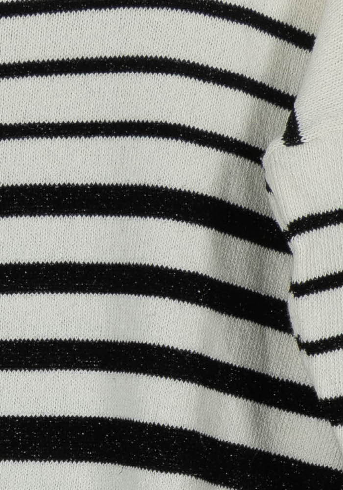 Pull Blanc et Noir - Taille S/36 de la marque La Fée Maraboutée | PARAD97711 - Vendu par Paradigme - Image 3