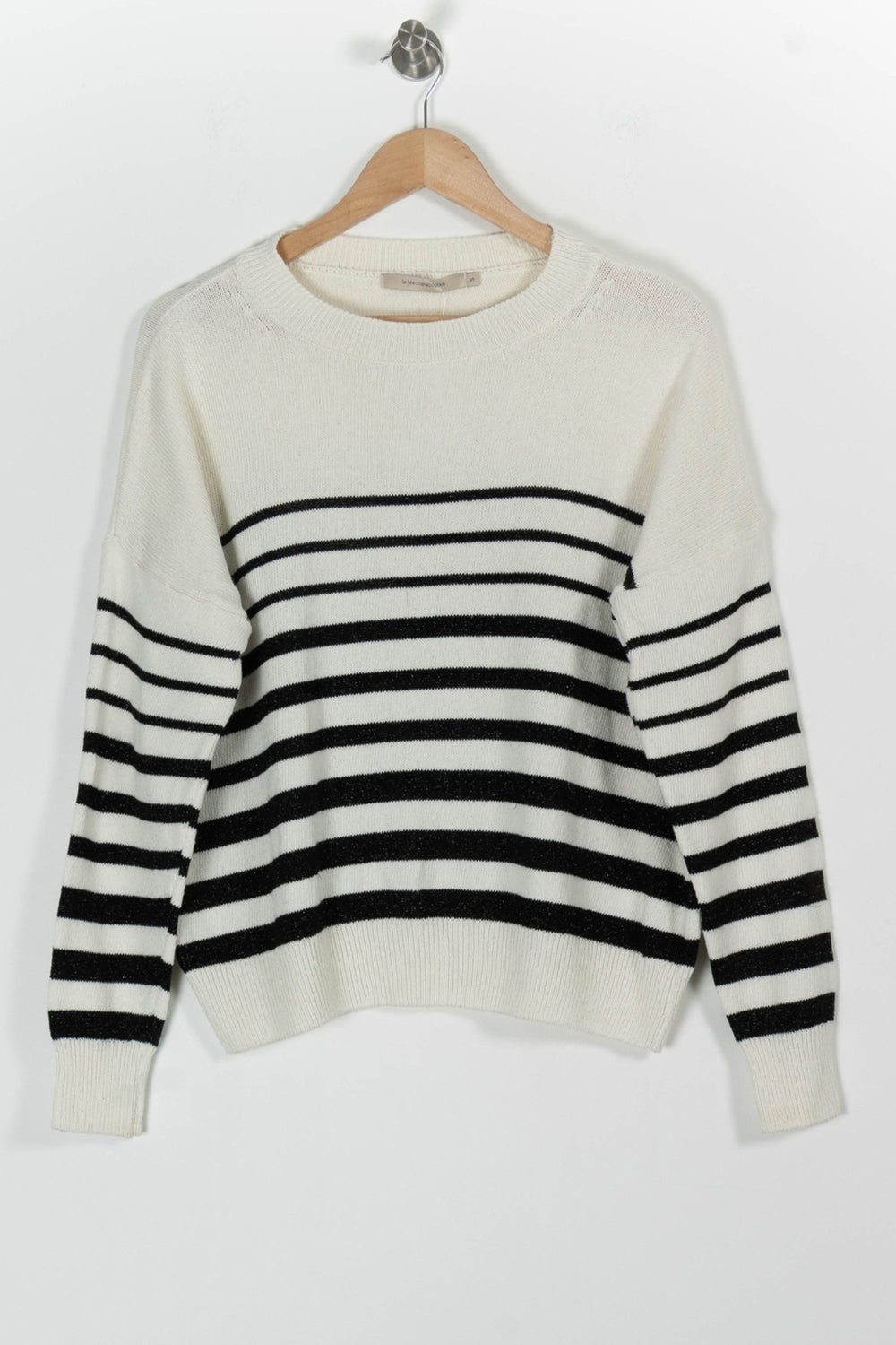 Pull Blanc et Noir - Taille S/36 de la marque La Fée Maraboutée | PARAD97711 - Vendu par Paradigme - Image 2