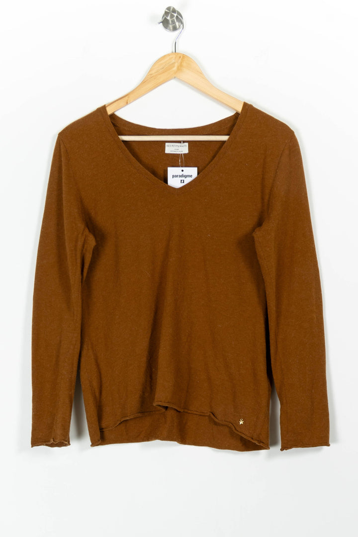 Tee-shirt manches longues Marron - Taille S/36 de la marque Des petits hauts | PARAD97719 - Vendu par Paradigme - Image 2