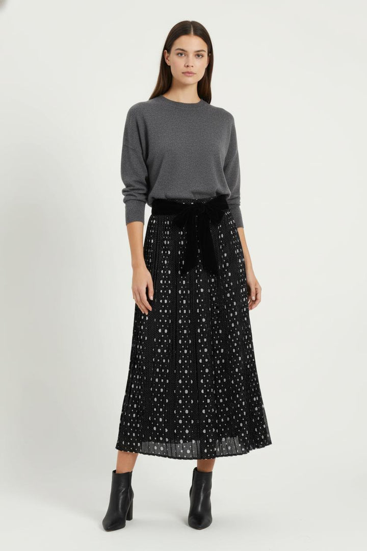 Jupe Plissée Noire et Blanche - Taille S/36 de la marque The Kooples | PARAD97722 - Vendu par Paradigme - Image 1