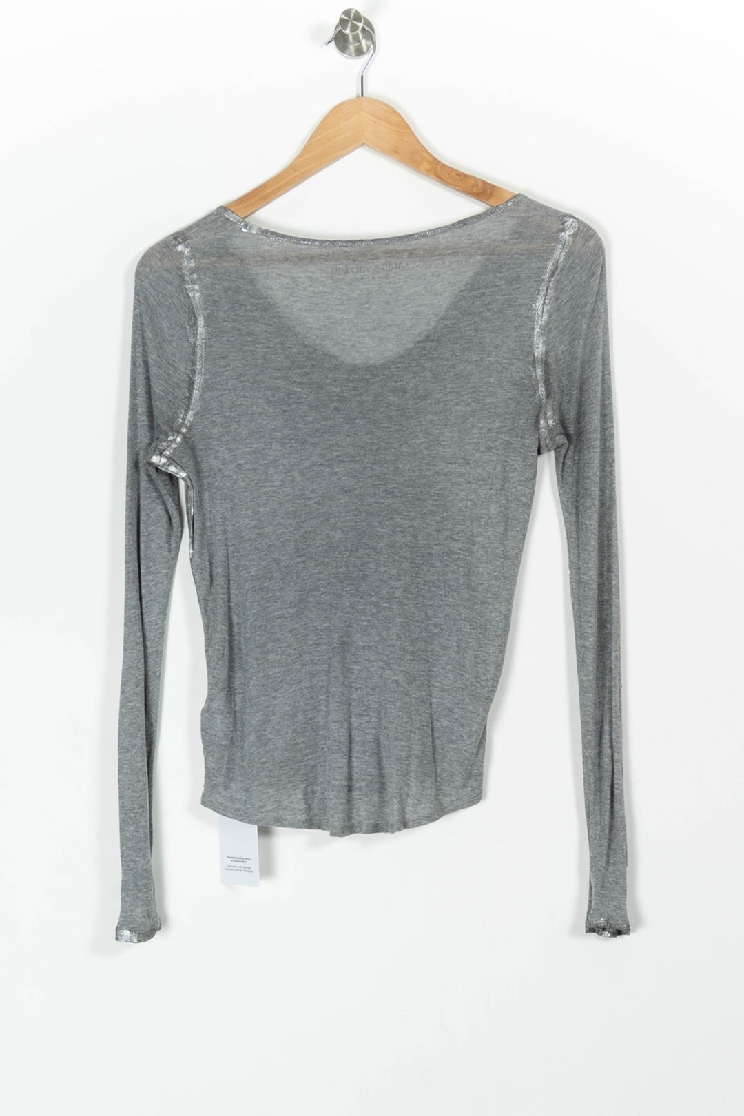 T-shirt Manches Longues Gris - Taille S/36 de la marque Zadig&Voltaire | PARAD97727 - Vendu par Paradigme - Image 4