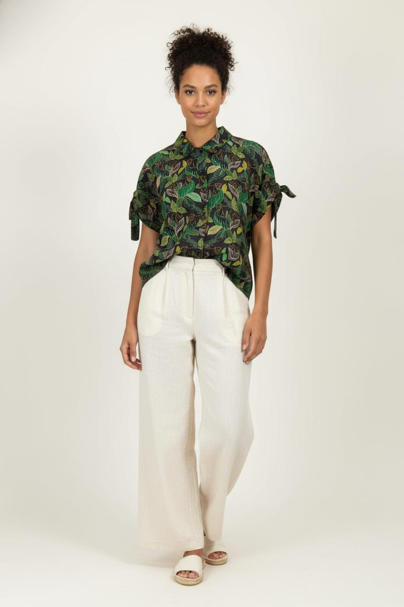 Blouse Noire et Verte - Taille XL/42 de la marque La Fée Maraboutée | PARAD97734 - Vendu par Paradigme - Image 1