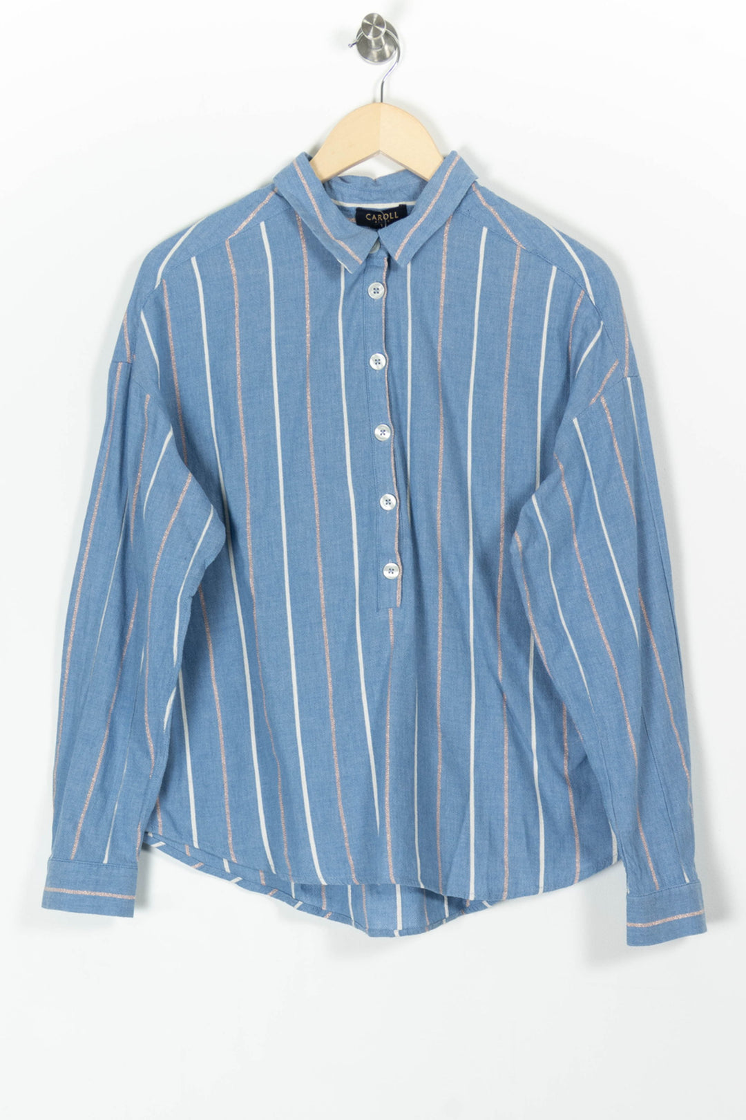 Chemise Bleu et Blanc - Taille L/40 de la marque Caroll | PARAD97737 - Vendu par Paradigme - Image 2