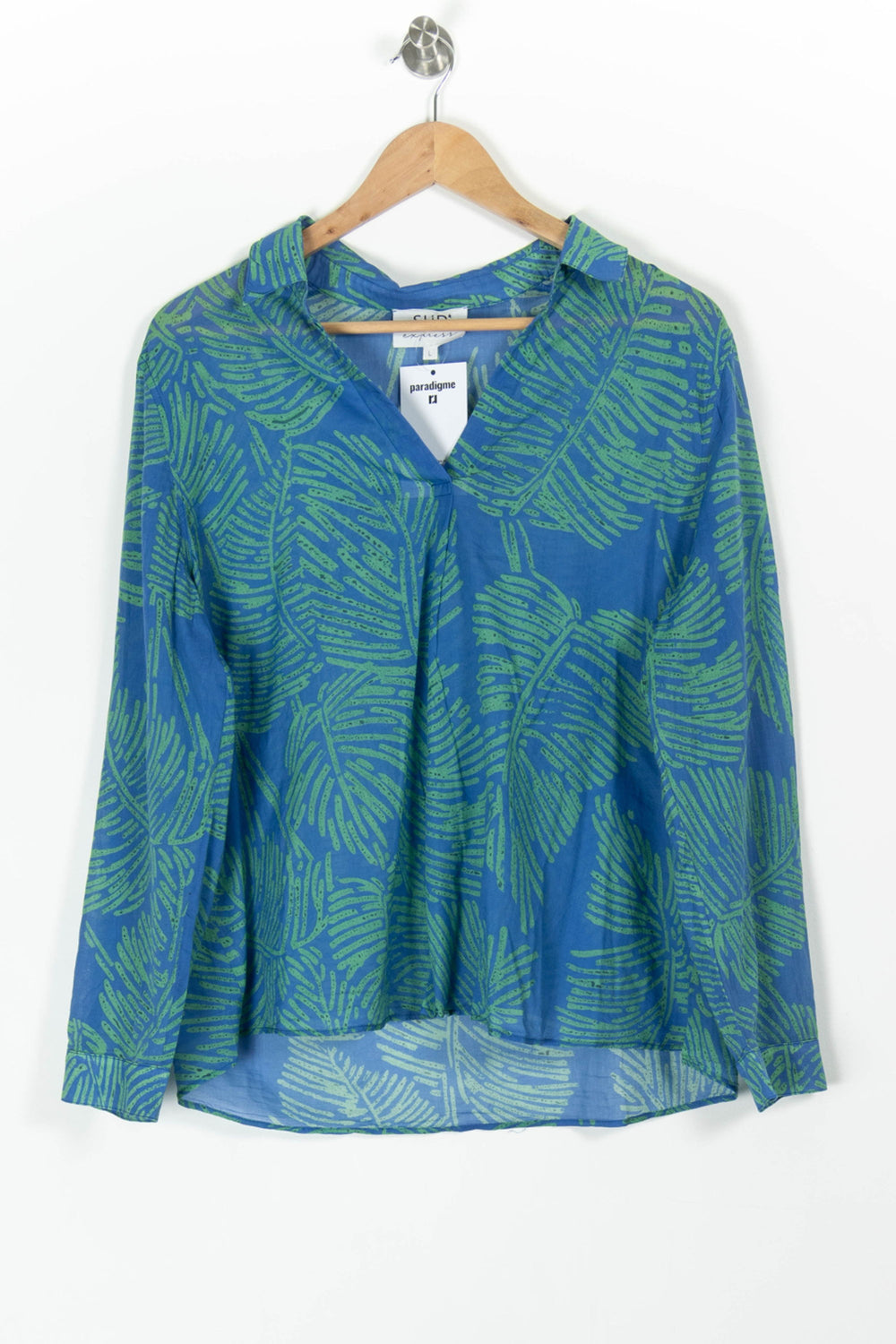 Blouse Bleu et Vert - Taille L/40 de la marque Sud express | PARAD97739 - Vendu par Paradigme - Image 2