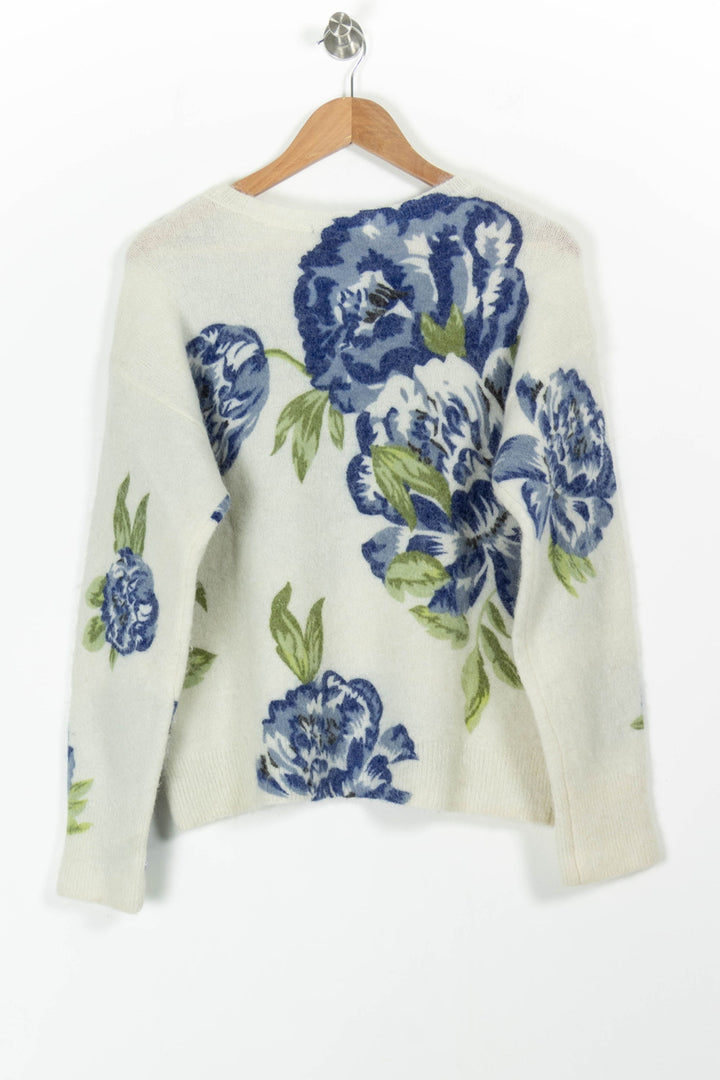 Pull Blanc et Bleu - Taille M/38 de la marque Caroll | PARAD97751 - Vendu par Paradigme - Image 4