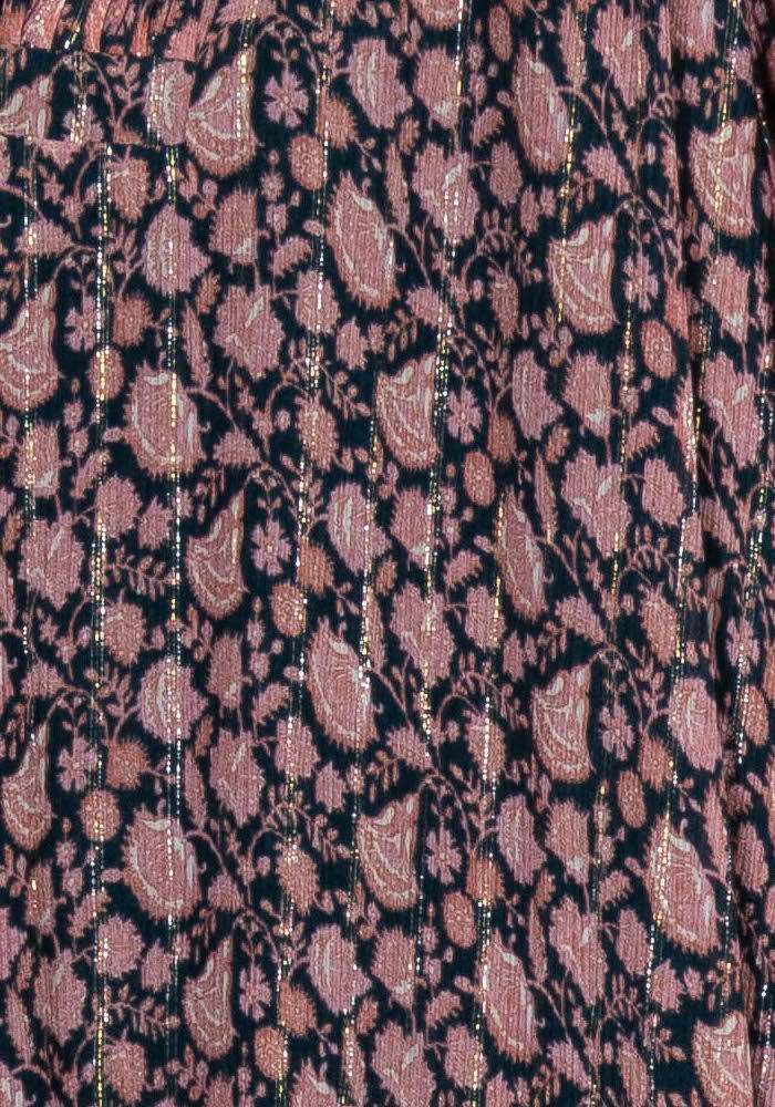 Robe Imprimée Rose et Bleu Marine - Taille S/36 de la marque Caroll | PARAD97758 - Vendu par Paradigme - Image 3