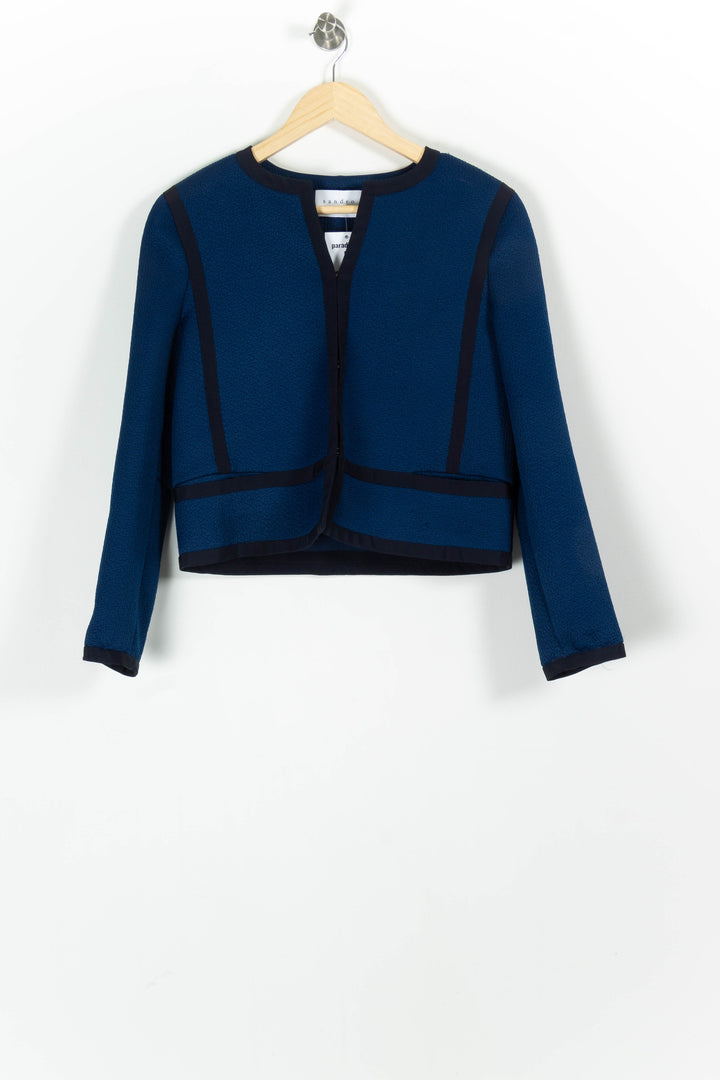 Veste Bleue et Noire - Taille S/36 de la marque Sandro | PARAD97761 - Vendu par Paradigme - Image 2