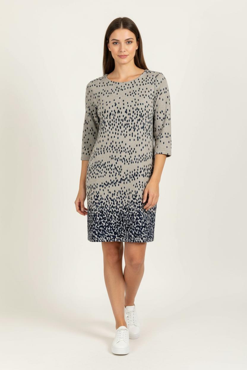 Robe Beige et Bleu - Taille M/38 de la marque La Fée Maraboutée | PARAD97763 - Vendu par Paradigme - Image 1
