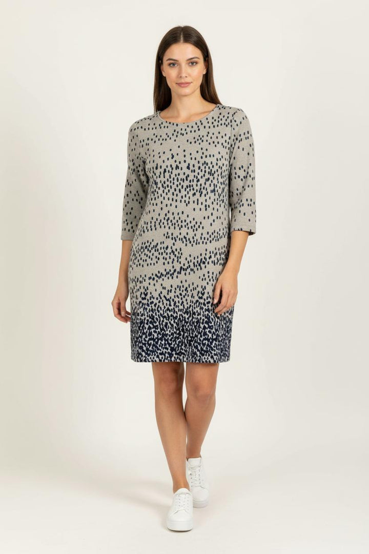 Robe Beige et Bleu - Taille M/38 de la marque La Fée Maraboutée | PARAD97763 - Vendu par Paradigme - Image 1