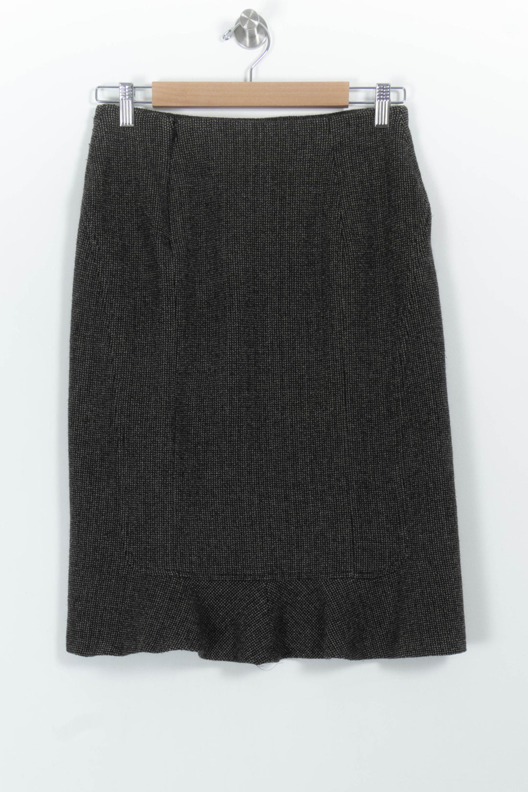 Jupe Droite Marron - Taille L/40 de la marque Max Mara | PARAD97767 - Vendu par Paradigme - Image 4