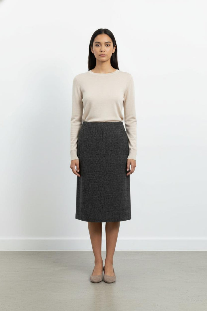 Jupe Droite Marron - Taille L/40 de la marque Max Mara | PARAD97767 - Vendu par Paradigme - Image 1