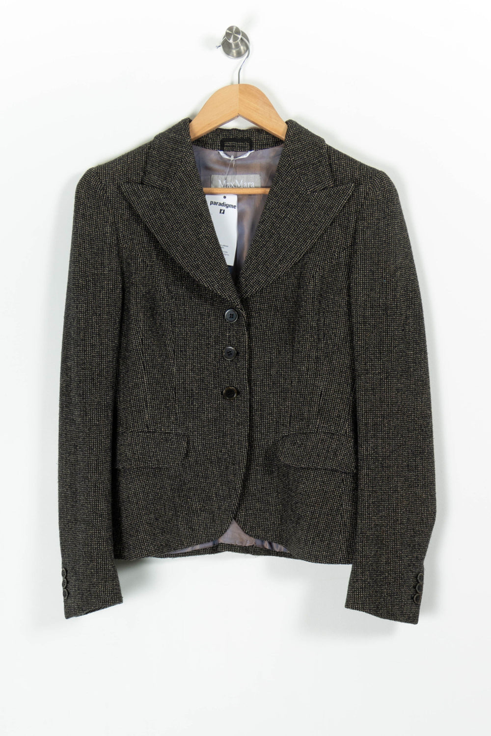 Blazer Marron - Taille L/40 de la marque Max Mara | PARAD97774 - Vendu par Paradigme - Image 2