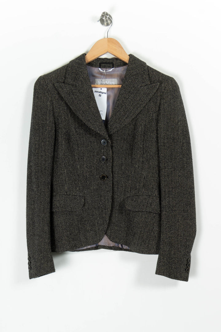 Blazer Marron - Taille L/40 de la marque Max Mara | PARAD97774 - Vendu par Paradigme - Image 2