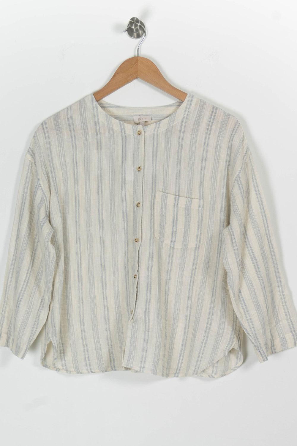 Blouse Blanche et Bleue - Taille S/36 de la marque Pablo | PARAD97775 - Vendu par Paradigme - Image 2