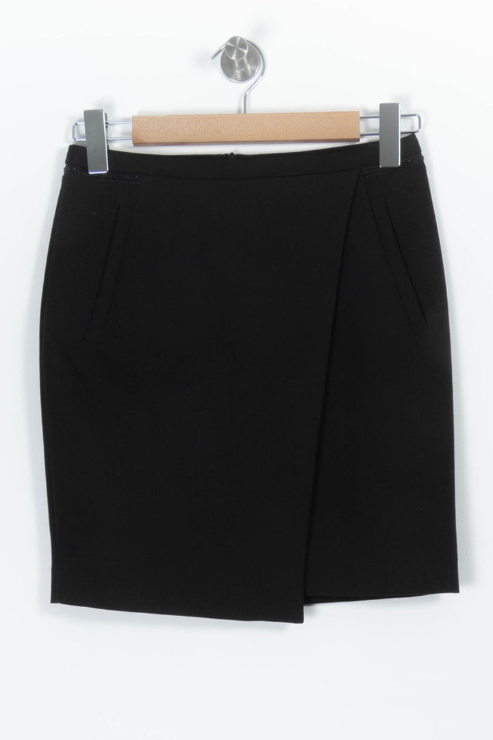 Jupe Portefeuille Noire - Taille XS/34 de la marque Comptoir des Cotonniers | PARAD97783 - Vendu par Paradigme - Image 2
