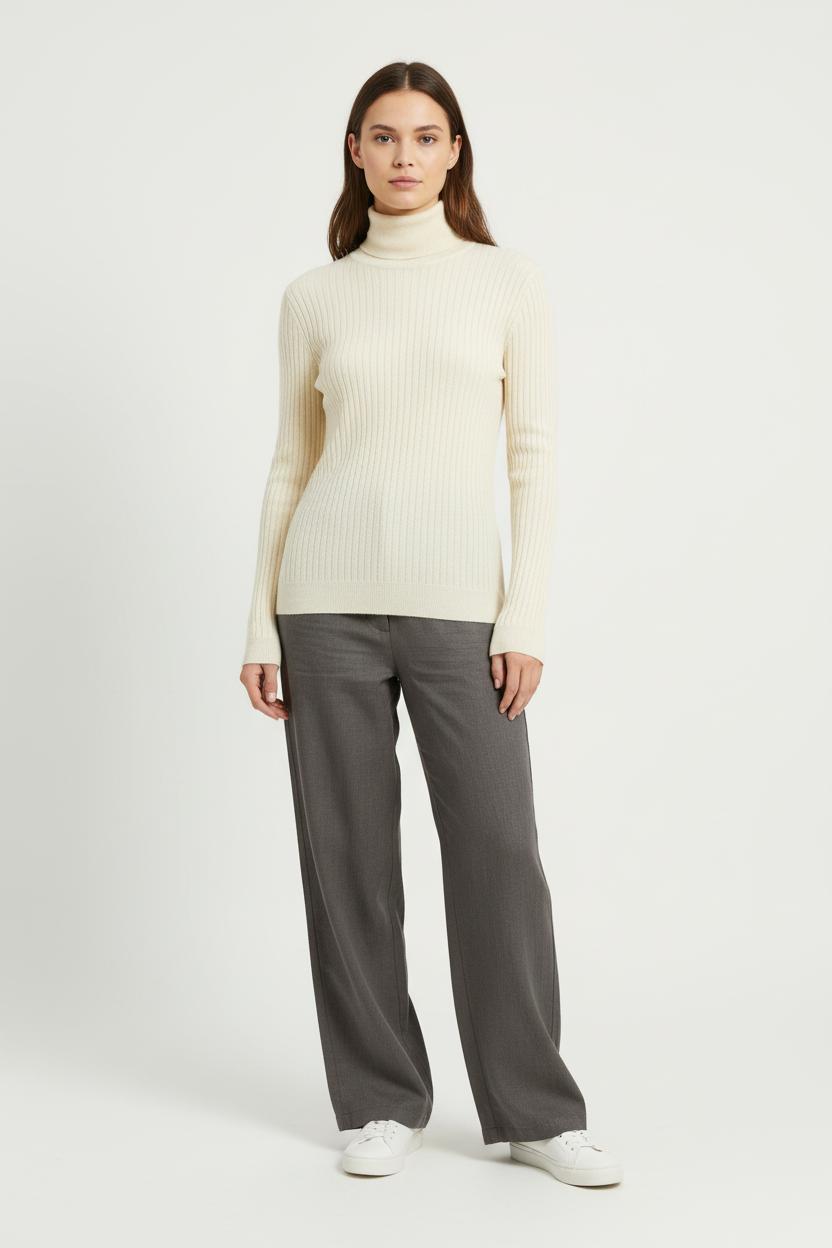 Pull Col Roulé Beige - Taille M/38 de la marque La Française | PARAD97789 - Vendu par Paradigme - Image 1